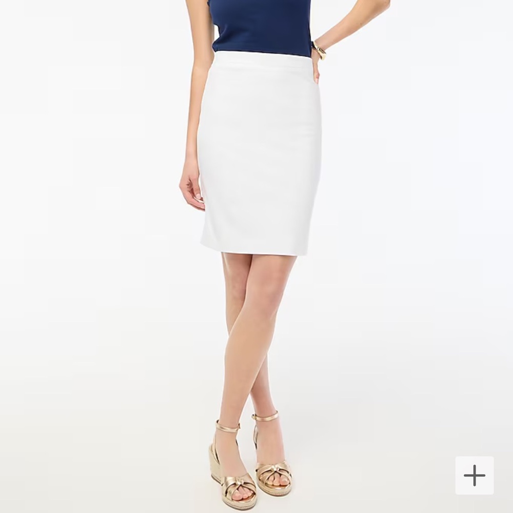 J.Crew white pencil skirt, size 6, new